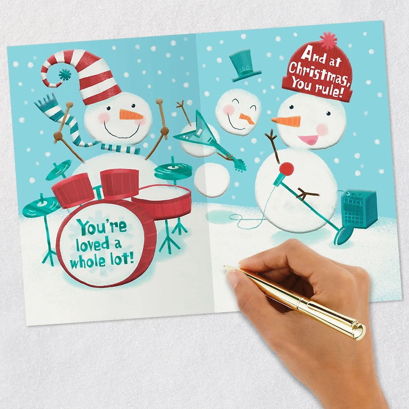 You're Totally Cool Rockin' Snowman Christmas Card for Grandson for only USD 3.59 | Hallmark
