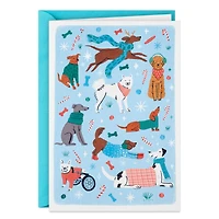 Festive Dogs on Blue Packaged Christmas Cards, Set of 5 for only USD 5.00 | Hallmark