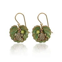 Silver Forest Frog on Lily Pad Layered Gold-Tone Metal Drop Earrings for only USD 19.00 | Hallmark