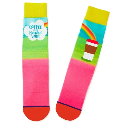 Coffee Is My Morning Wine Funny Crew Socks for only USD 12.99 | Hallmark