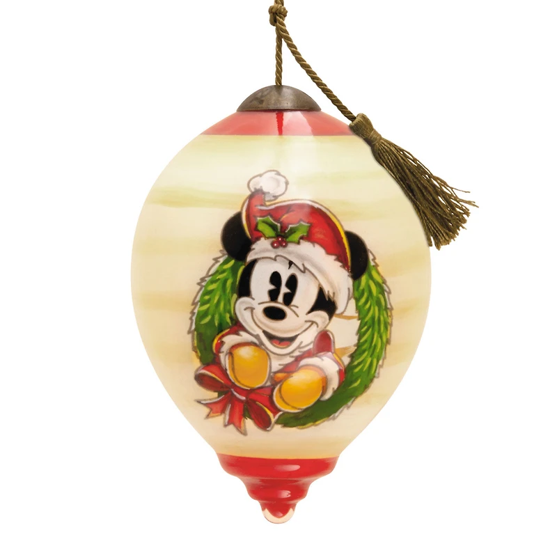 Disney Ne'Qwa Art® Mickey Mouse Hand-Painted Glass Hallmark Ornament for only USD 40.49 | Hallmark