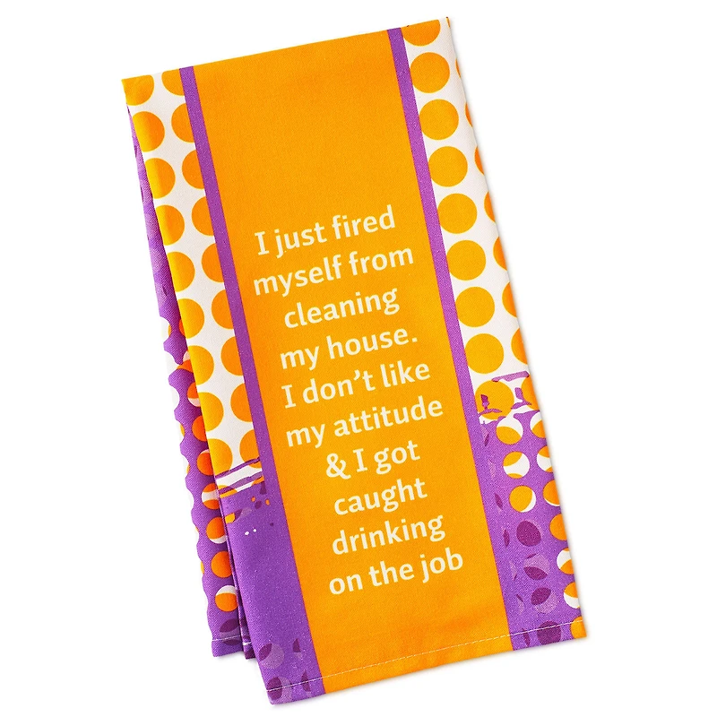 Drinks on Me Fired Funny Dish Towel for only USD 14.99 | Hallmark
