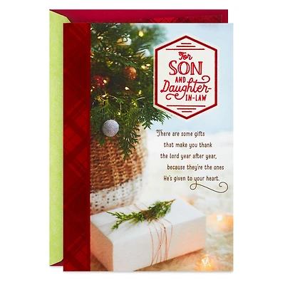 Gifts He's Given to Your Heart Religious Christmas Card for Son and Daughter-in-Law for only USD 5.99 | Hallmark