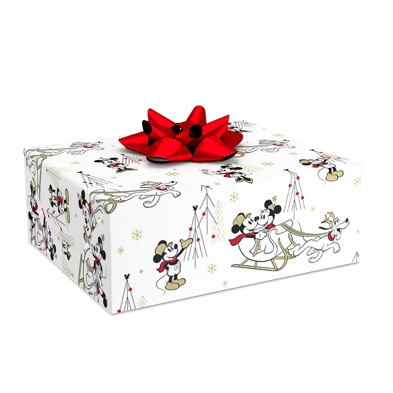 Disney Mickey & Minnie With Pluto Christmas Wrapping Paper, 70 sq. ft. for only USD 9.99 | Hallmark