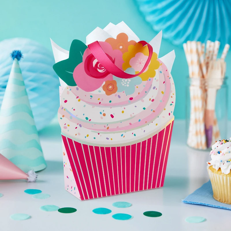 6.5" Cupcake With Flowers Small Gift Bag for only USD 4.99 | Hallmark