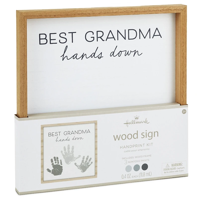 Best Grandma Hands Down Wood Sign Handprint Kit for only USD 28.99 | Hallmark