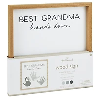 Best Grandma Hands Down Wood Sign Handprint Kit for only USD 28.99 | Hallmark