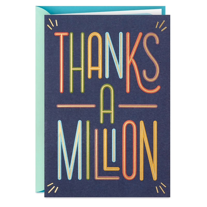 Thanks a Million Thank-You Card for only USD 3.99 | Hallmark