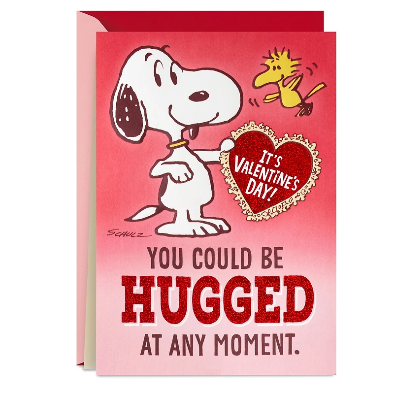 Peanuts® Snoopy and Woodstock Hug Funny Pop-Up Valentine's Day Card for only USD 6.99 | Hallmark