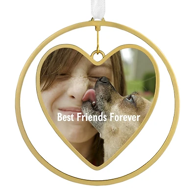 Gold Heart Metal Personalized Ornament, Custom Photo and Text for only USD 30.99 | Hallmark
