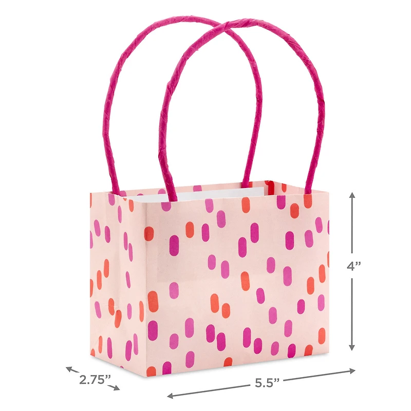 4" Patterned Pink Mini Horizontal Gift Bag Bundle for only USD 7.99 | Hallmark
