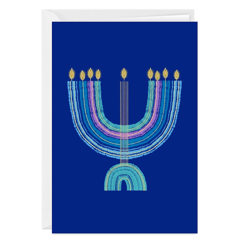 Colorful Menorah Custom Hanukkah Card for only USD 4.99 | Hallmark