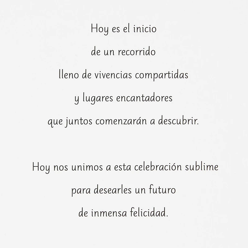 Shared Experiences and Unforgettable Places Spanish-Language Wedding Card for Couple for only USD 4.99 | Hallmark
