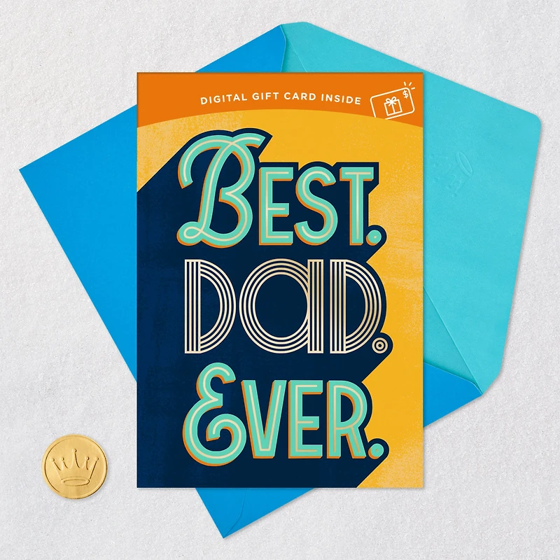 Best Dad Ever Gift Card Greeting Father's Day Card for only USD 4.99 | Hallmark