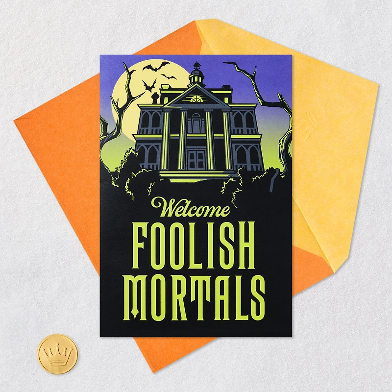 Disney The Haunted Mansion Welcome Foolish Mortals Musical Pop-Up Halloween Card with Light for only USD 9.99 | Hallmark