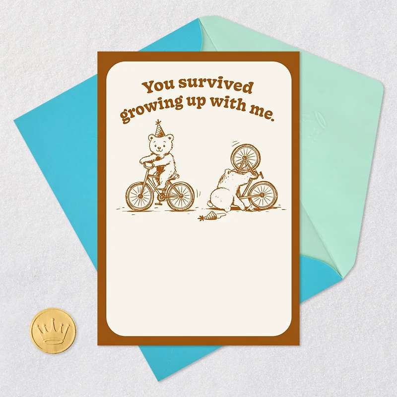 You Survived Growing Up With Me Funny Birthday Card for Sibling for only USD 3.99 | Hallmark