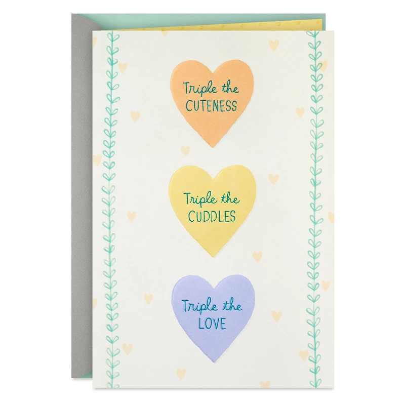 Triple the Love New Baby Triplets Card for only USD 2.99 | Hallmark