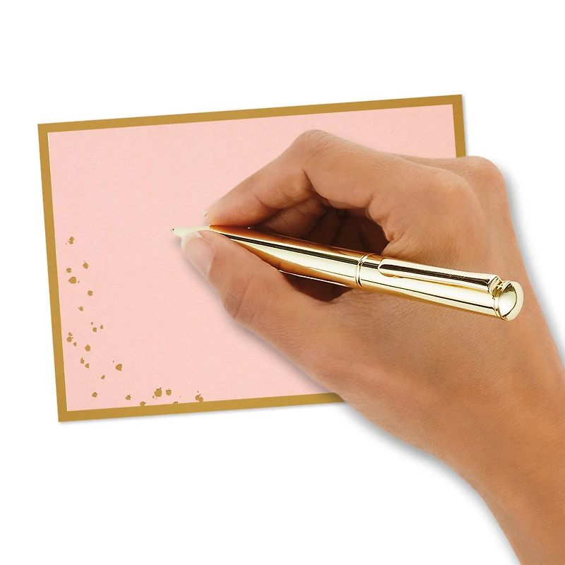 Gold-Framed Pink Flat Blank Note Cards, Pack of 10 for only USD 5.00 | Hallmark