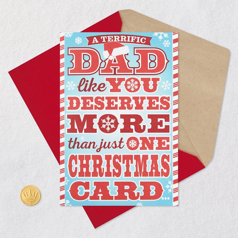 You Deserve More Than One Card Funny Christmas Card for Dad With Mini Cards for only USD 5.29 | Hallmark