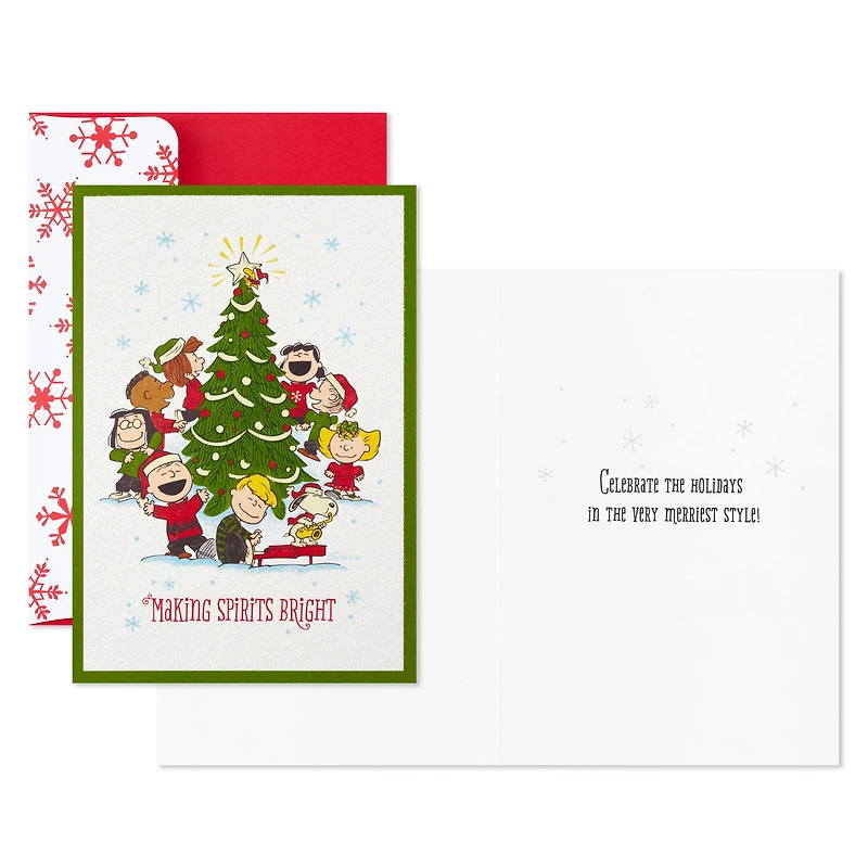 Peanuts® Gang Caroling Around Tree Boxed Christmas Cards, Pack of 16 for only USD 15.49 | Hallmark