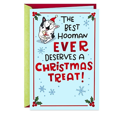 Best Hooman Ever Funny Christmas Card From Dog for only USD 2.99 | Hallmark