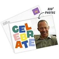 Bold Stacked Letters Custom Celebration Card for only USD 4.99 | Hallmark