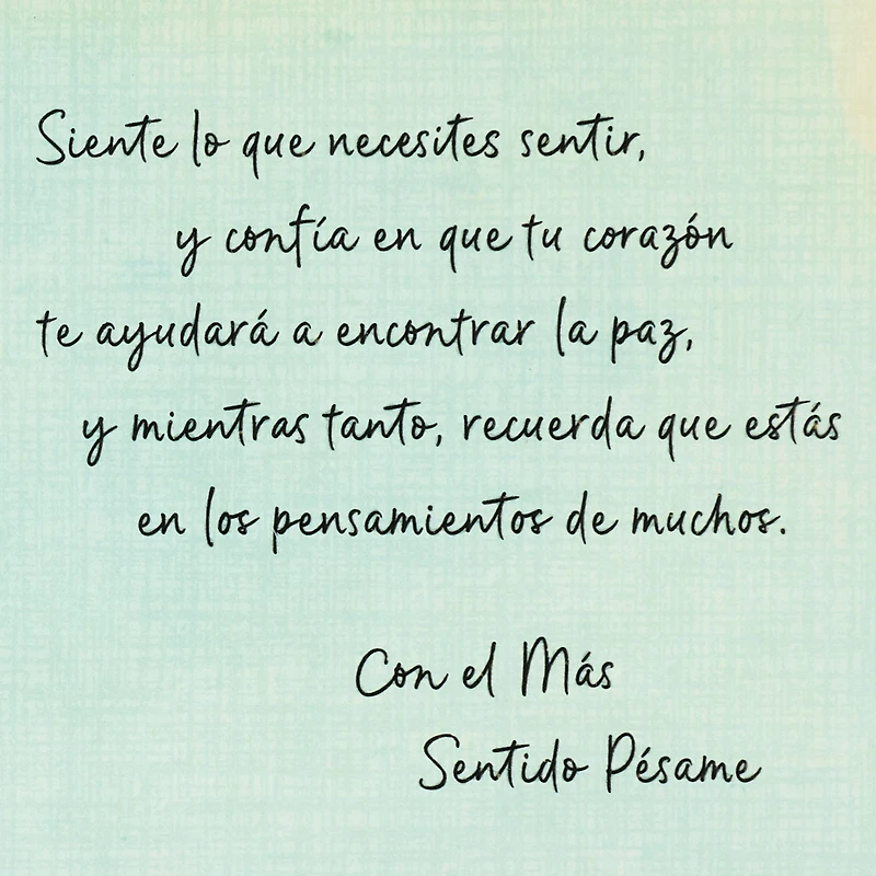 Be Gentle With Yourself Spanish-Language Sympathy Card for only USD 4.59 | Hallmark