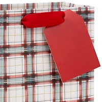 6.5" Farmhouse Plaid on White Small Holiday Gift Bag for only USD 2.49 | Hallmark