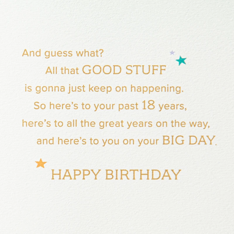 You've Grown into a Great Person 18th Birthday Card With Cake Topper for only USD 8.59 | Hallmark