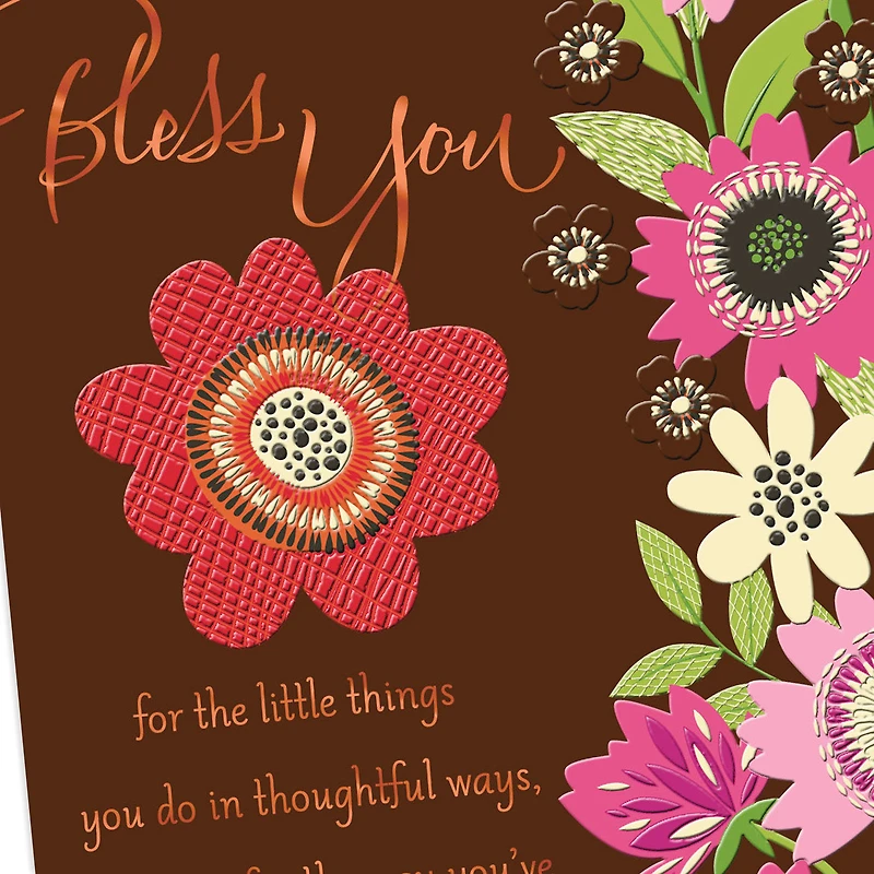 Bright Flowers Bless You Religious Thank-You Card for only USD 2.99 | Hallmark