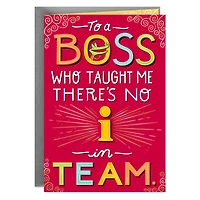 There's No "I" in Team Funny Boss's Day Card for only USD 3.99 | Hallmark