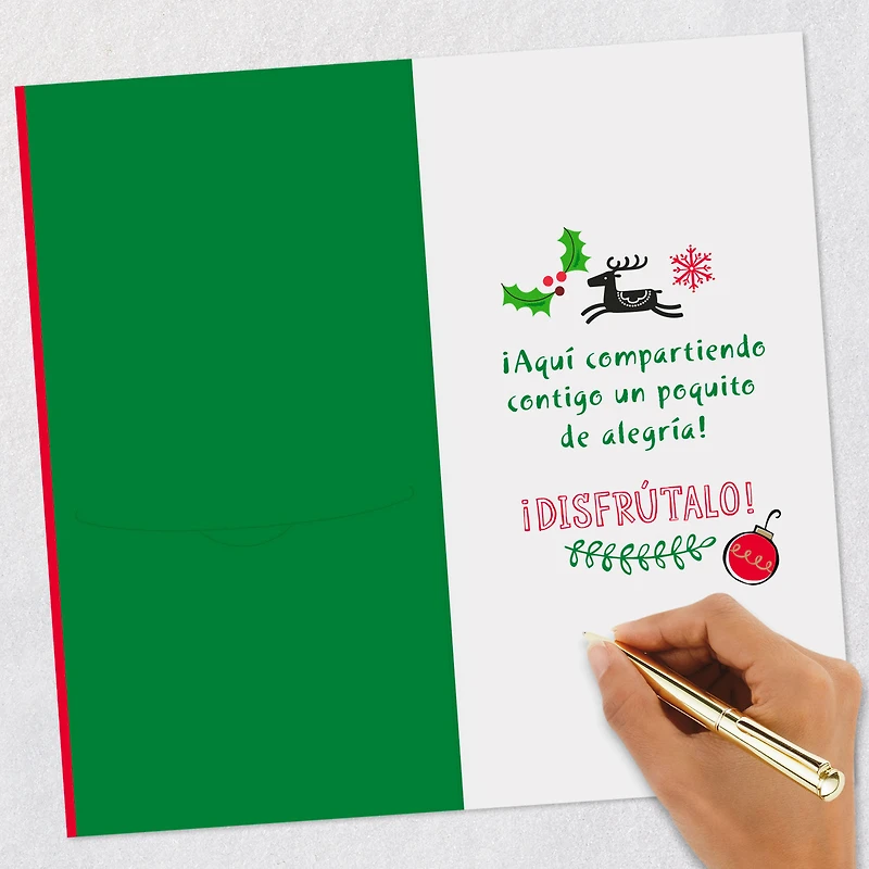 Disney Mickey Mouse and Friends Sharing the Merry Spanish-Language Money Holder Christmas Card for only USD 2.99 | Hallmark