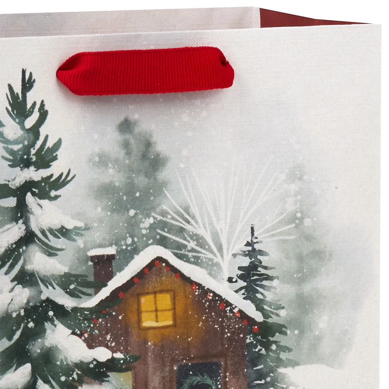 9.6" Cozy Cabin Scene Medium Holiday Gift Bag for only USD 3.49 | Hallmark