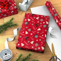 Disney Mickey and Minnie Treats on Red Jumbo Christmas Wrapping Paper Roll, 70 sq. ft. for only USD 9.99 | Hallmark