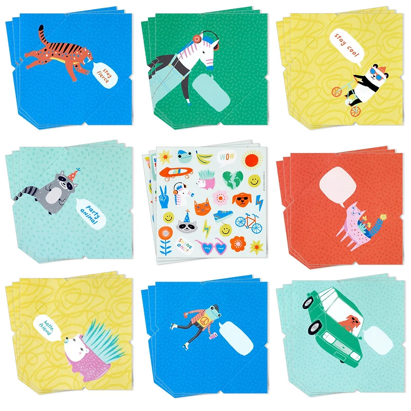 Animal Fun Fold-a-Note Assorted Mini Notes With Stickers Book for only USD 13.99 | Hallmark