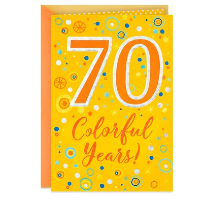 Colorful Years 70th Birthday Card for only USD 4.99 | Hallmark