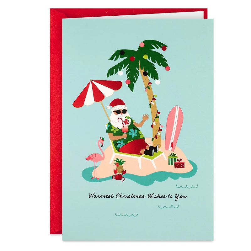 Tropical Santa and Palm Tree Boxed Christmas Cards, Pack of 16 for only USD 12.49 | Hallmark