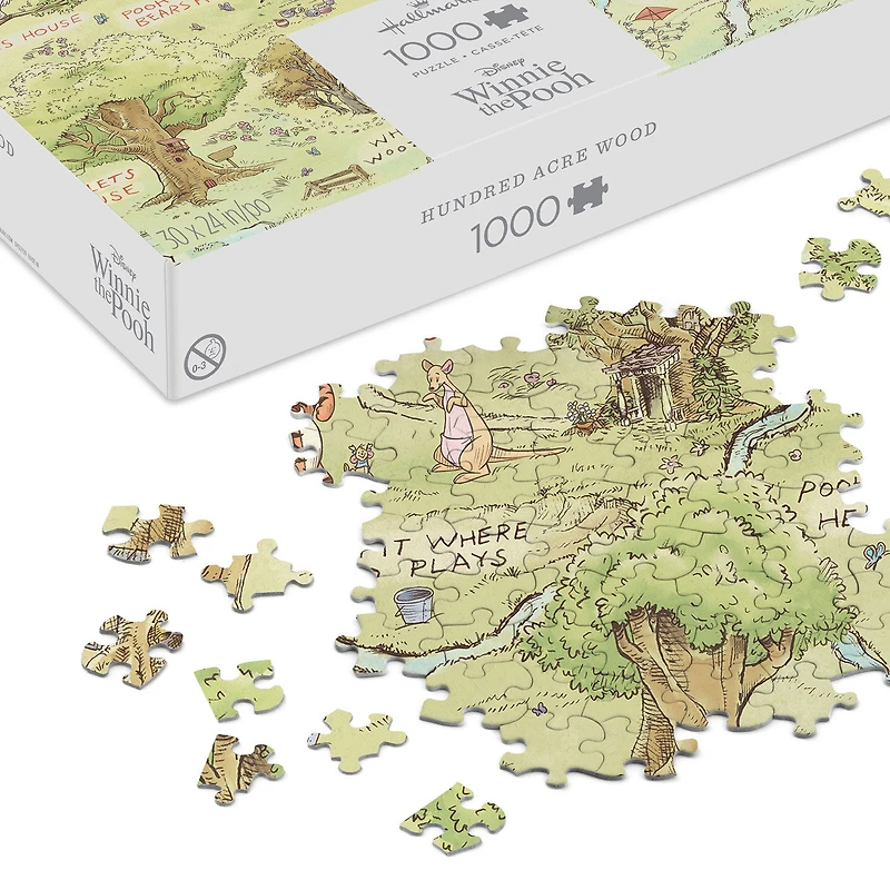Disney Winnie the Pooh Hundred Acre Wood Map 1000-Piece Puzzle for only USD 24.99 | Hallmark