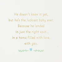 Luckiest Baby Ever New Baby Card for Boy for only USD 6.99 | Hallmark