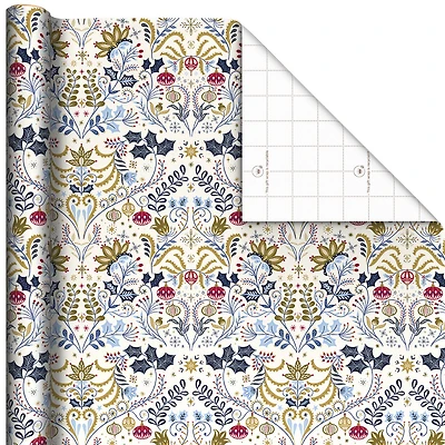 Colorful Holiday Toile on White Wrapping Paper Roll, 35 sq. ft. for only USD 4.99 | Hallmark