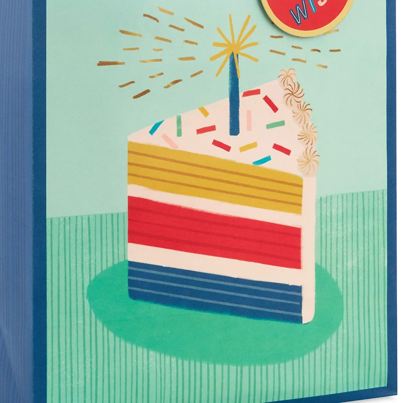 13" Candle and Cake Slice Large Birthday Gift Bag for only USD 4.99 | Hallmark
