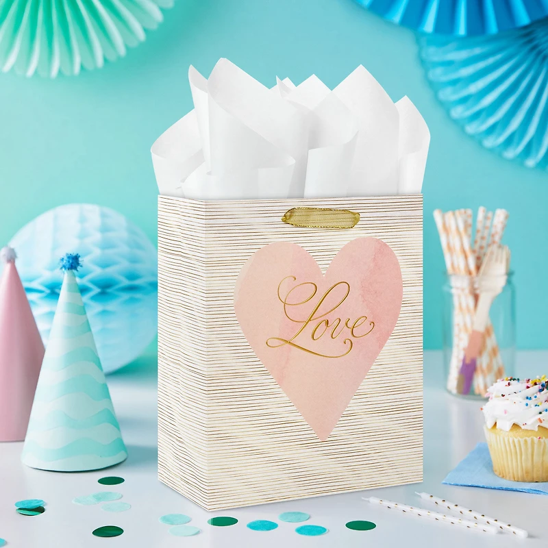 9.6" Love Lettering on Pink Medium Gift Bag for only USD 3.99 | Hallmark