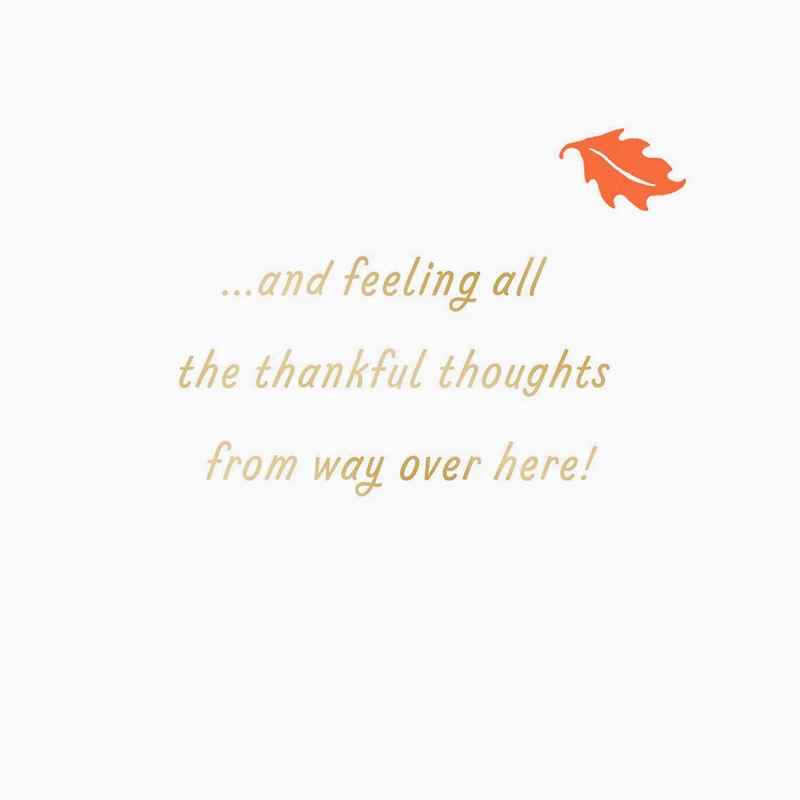 All the Thankful Thoughts Across the Miles Thanksgiving Card for only USD 2.99 | Hallmark