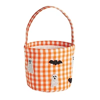 Mud Pie Orange Gingham Halloween Bucket With Beaded Ghosts and Bats for only USD 19.99 | Hallmark