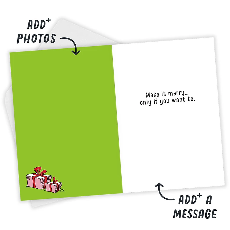 Dr. Seuss's How the Grinch Stole Christmas!™ Grinch Face Custom Christmas Card for only USD 4.99 | Hallmark