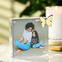 Demdaco Acrylic Picture Frame With Butterfly Charm, 4x4 for only USD 24.99 | Hallmark