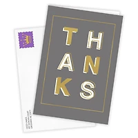 Modern Gold and Gray Custom Thank-You Card for only USD 4.99 | Hallmark