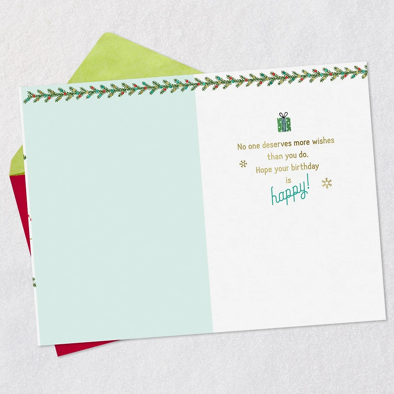 Merry Wishes Christmas Birthday Card for only USD 4.99 | Hallmark