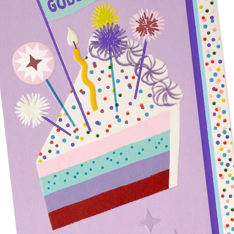 Cake With Candle and Confetti Birthday Card for Goddaughter for only USD 4.99 | Hallmark