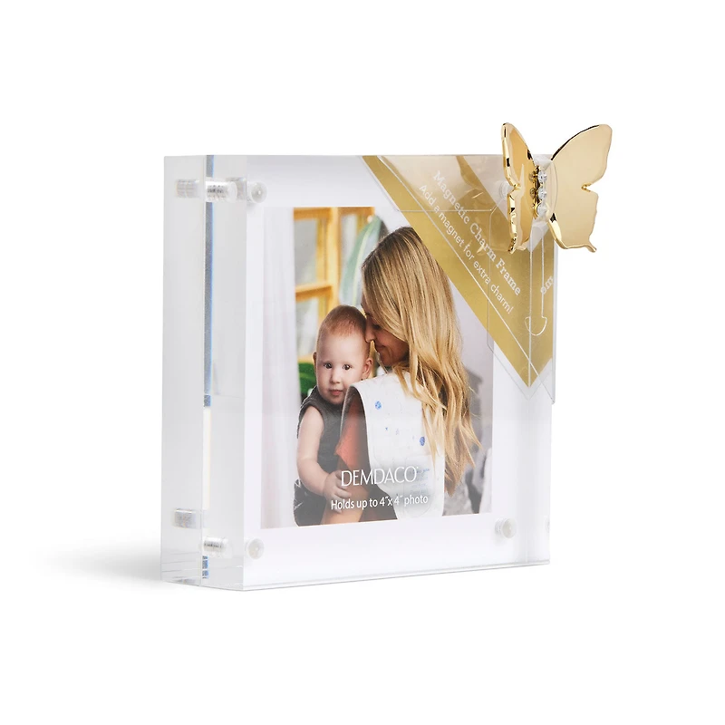 Demdaco Acrylic Picture Frame With Butterfly Charm, 4x4 for only USD 24.99 | Hallmark